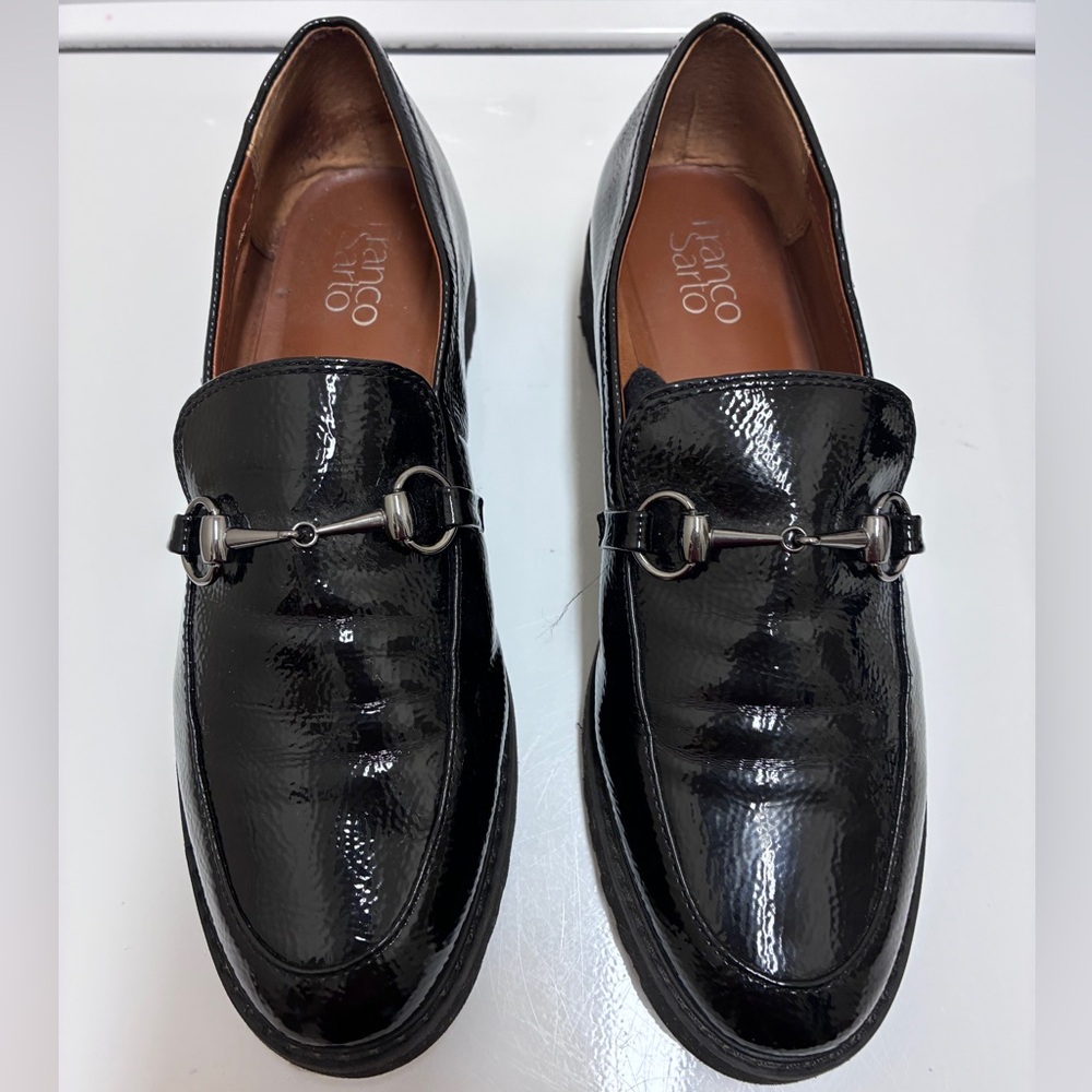Franco‎ Sarto Shiny Black Loafers